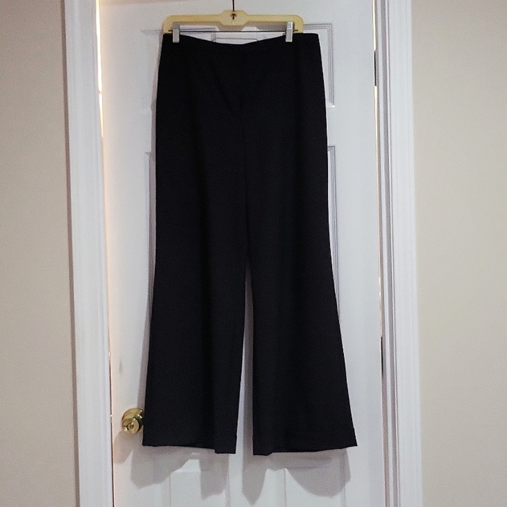 The Limited stretch,  sz 12, 48%wool,  charcoal gray wide legs pants with cuff